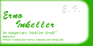 erno inkeller business card